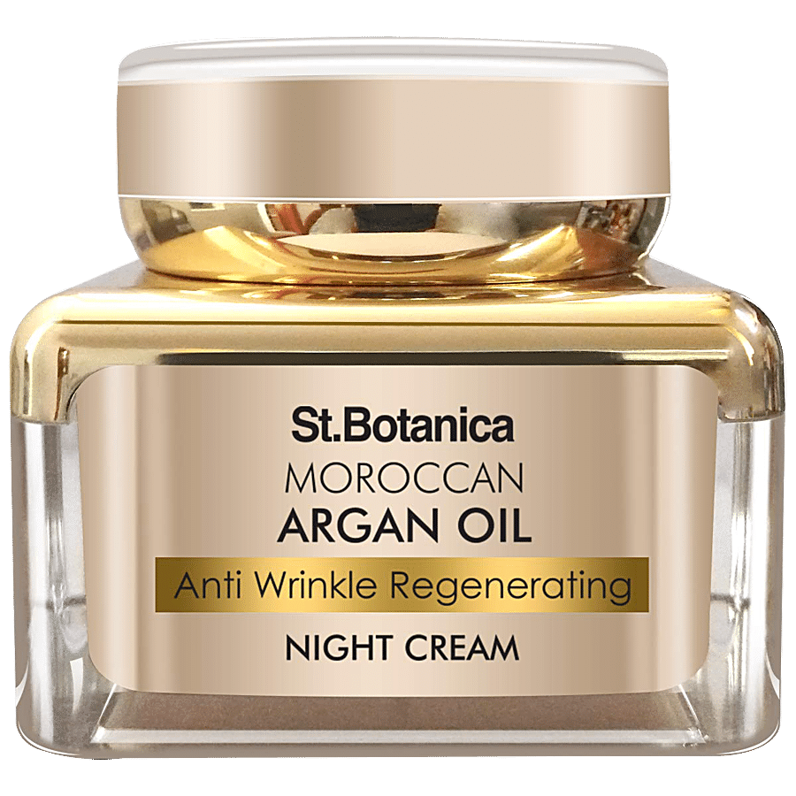 StBotanica Moroccan Argan Oil Anti Wrinkle Regenerating Night Cream - Intense Nourishing & Renewal Overnight Regeneration