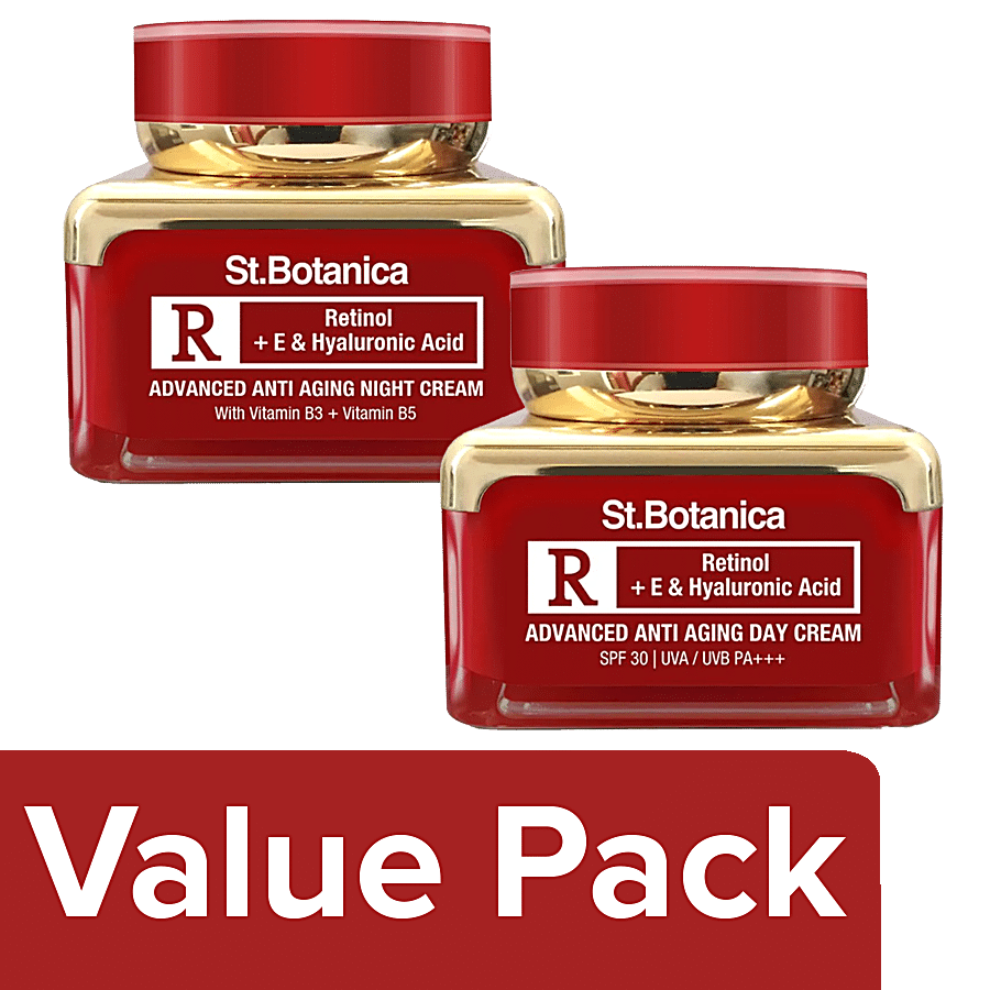 StBotanica Retinol Advanced Anti Aging Night Cream+Retinol Adv. Anti Aging Day Cream-50g