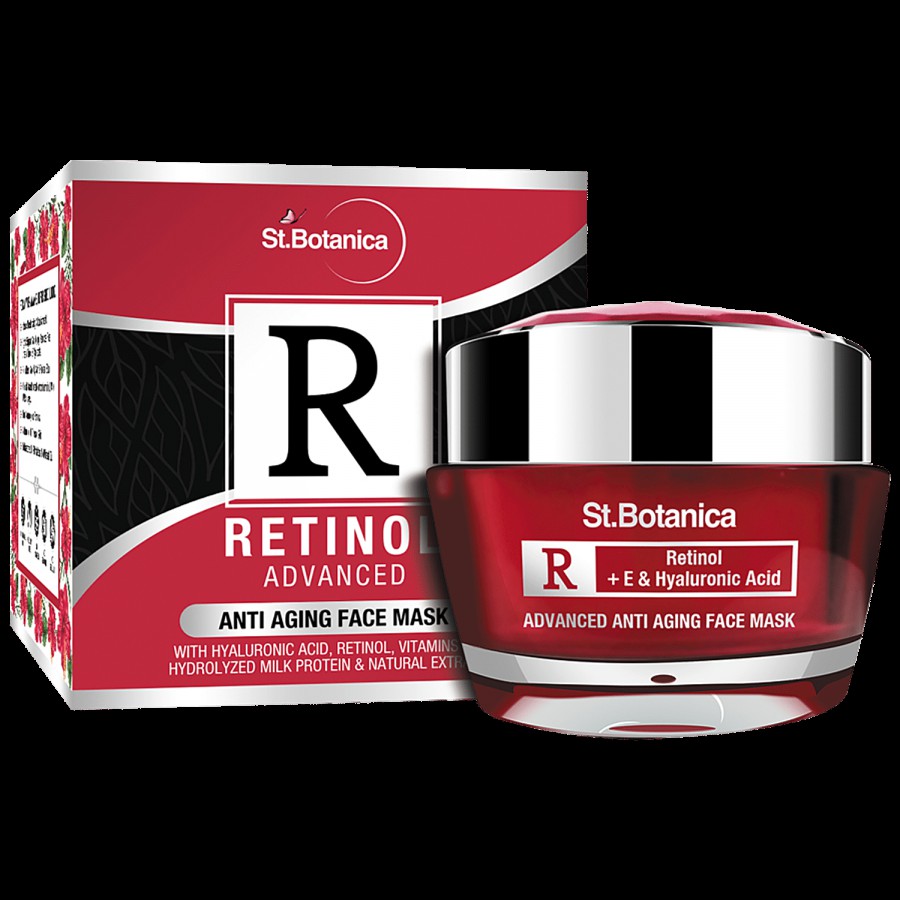 StBotanica Advanced Anti - Aging Face Mask - Retinol + E & Hyaluronic Acid