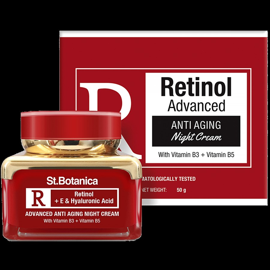 StBotanica Advanced Anti - Aging Night Cream - Retinol + E & Hyaluronic Acid