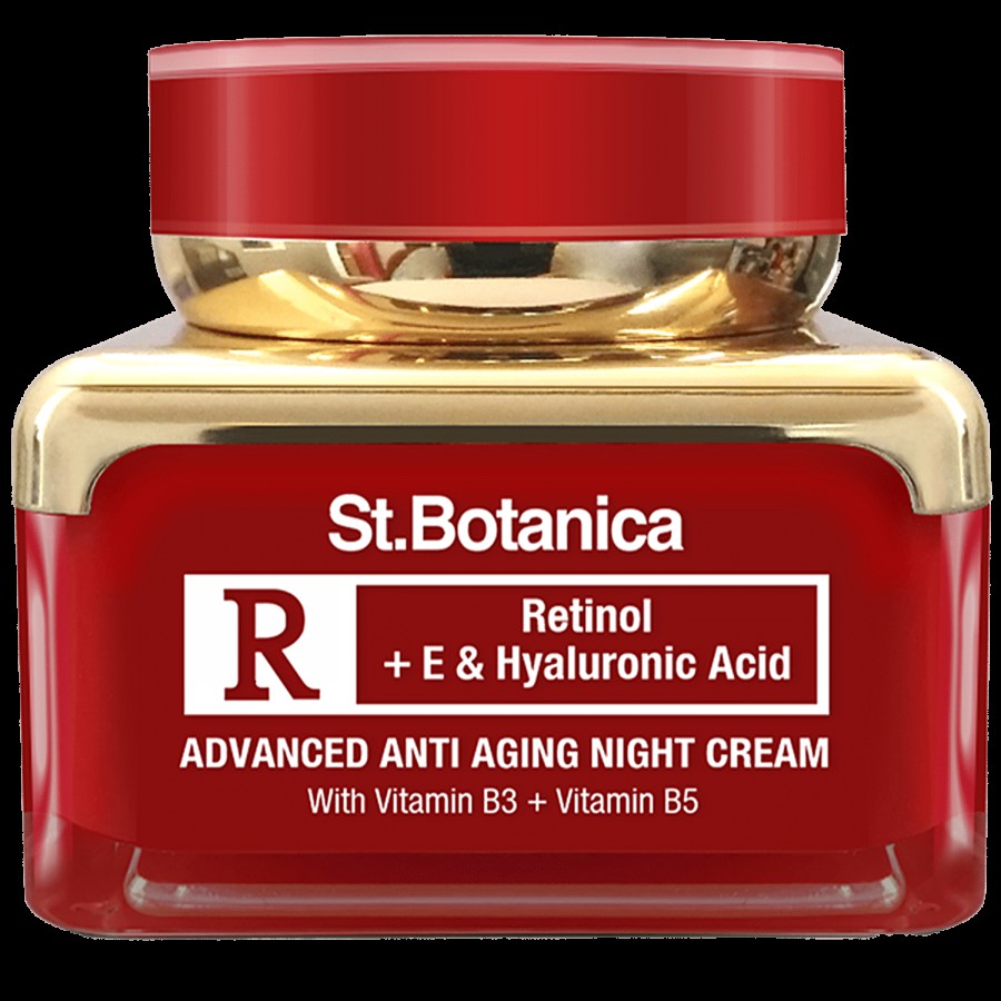 StBotanica Advanced Anti - Aging Night Cream - Retinol + E & Hyaluronic Acid