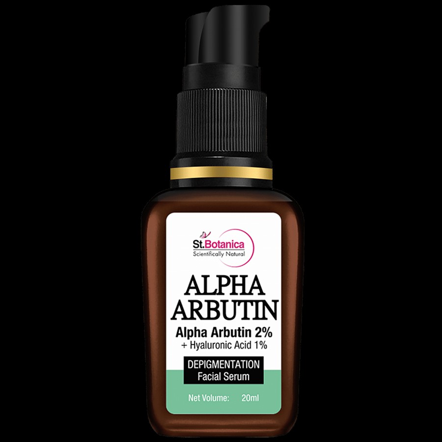 StBotanica Alpha Arbutin 2% Face Serum + Hyaluronic Acid 1% - Depigmentation