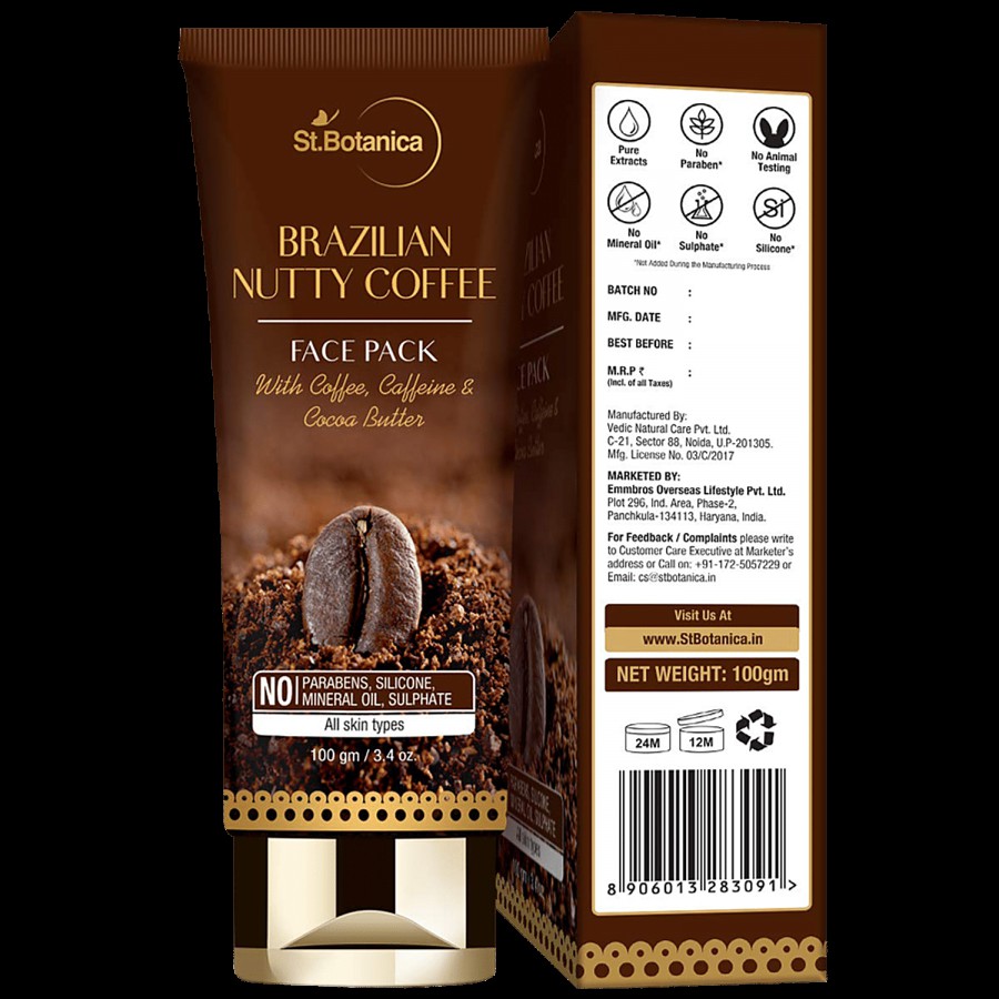 StBotanica Brazilian Nutty Coffee Face Mask