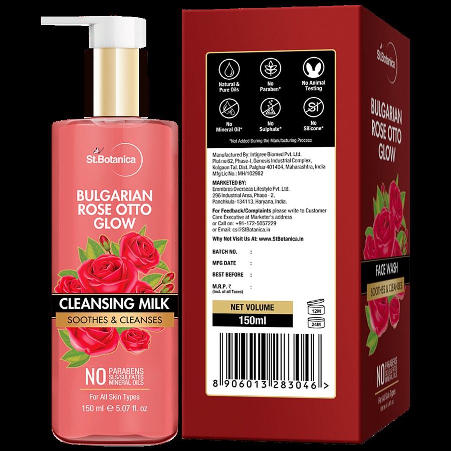 StBotanica Bulgarian Rose Otto Glow Cleansing Milk