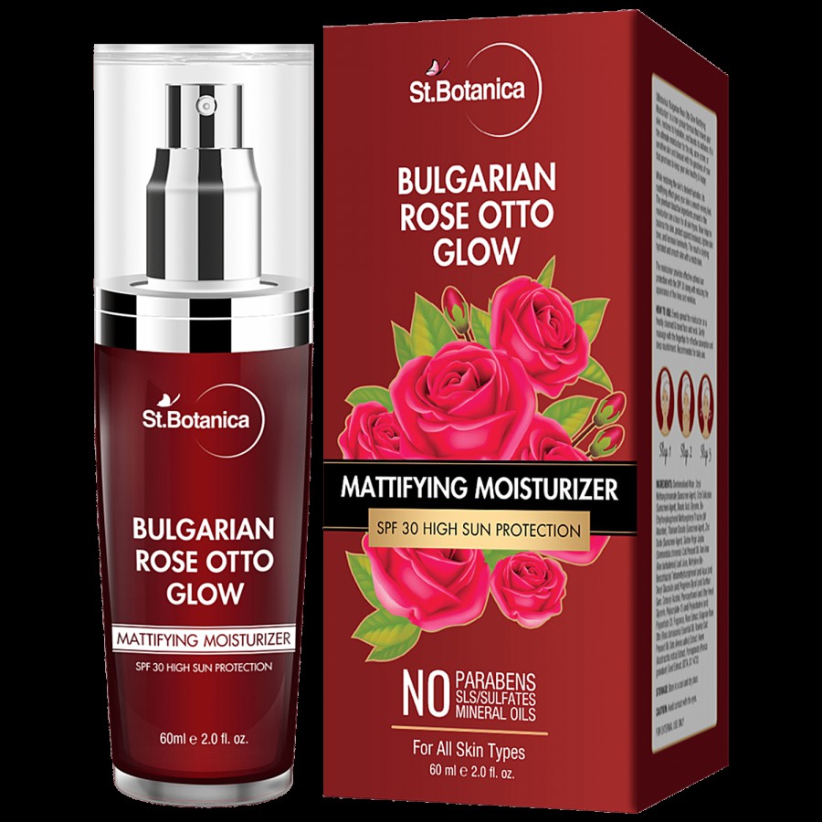 StBotanica Bulgarian Rose Otto Glow Mattifying Moisturiser SPF 30