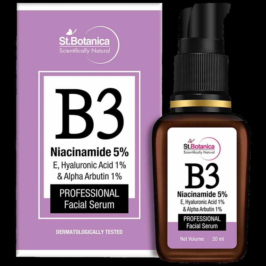 StBotanica Niacinamide 5% Face Serum + E + Hyaluronic Acid 1%