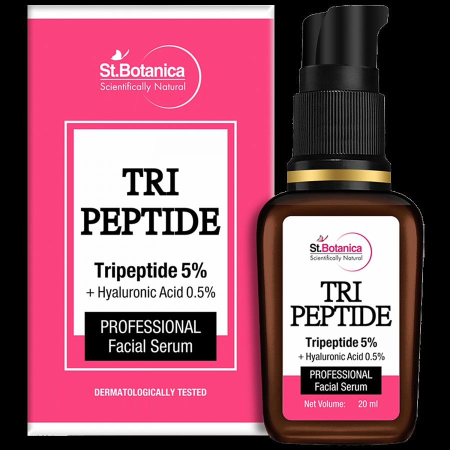 StBotanica Tri Peptide 5% Face Serum + Hyaluronic Acid 0.5% - For Hydrated