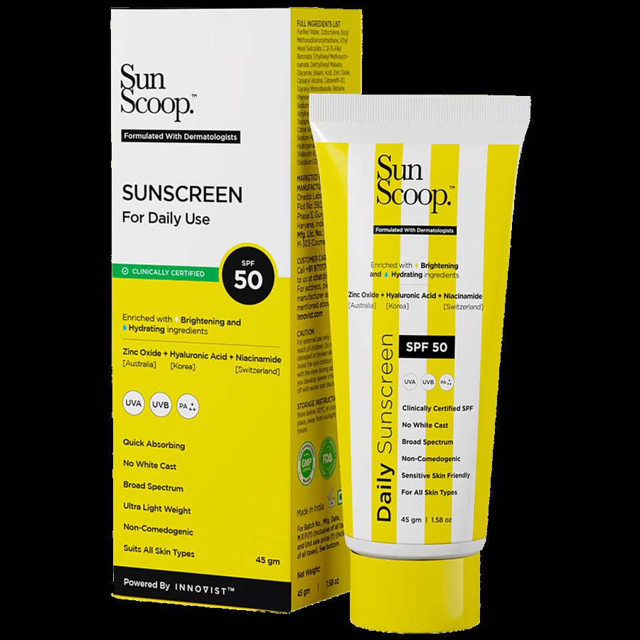 SunScoop Sunscreen - SPF 50 PA+++