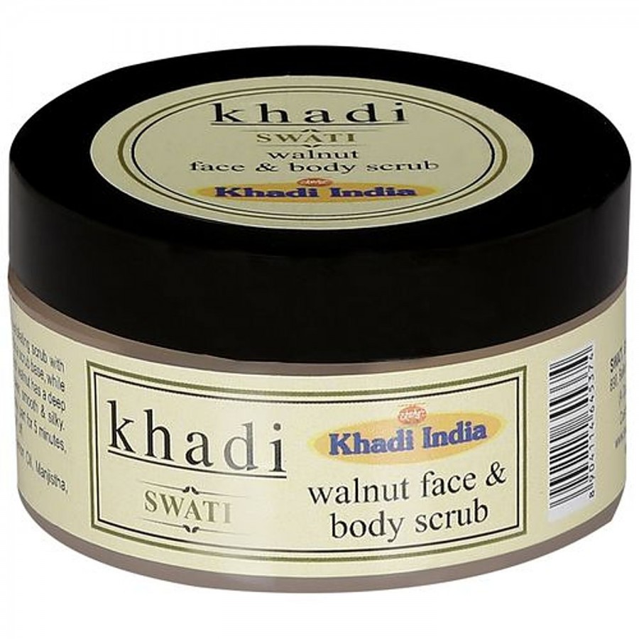 Swati Khadi Walnut Face & Body Scrub - Stimulate Cell Regeneration & Deep Cleansing Action