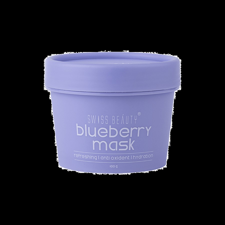 Swiss Beauty Blueberry Clay Face Mask - Rich In Antioxidants