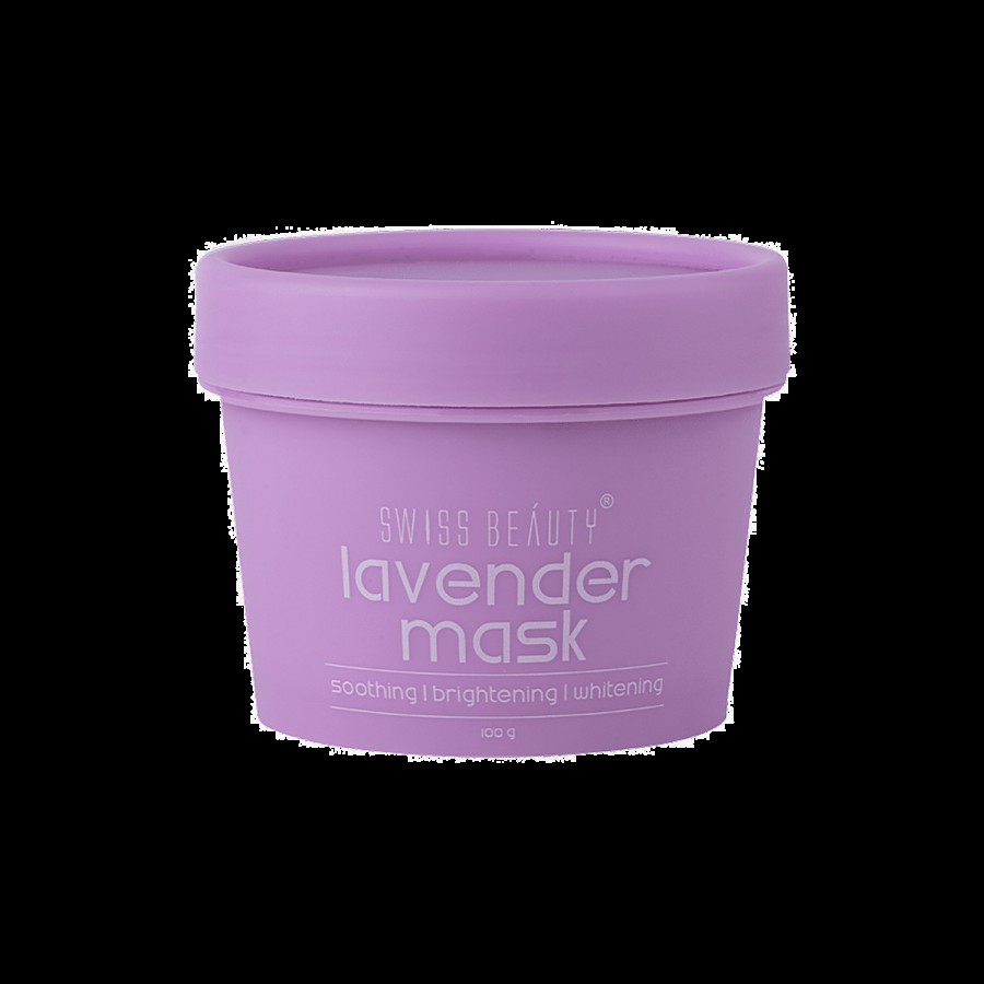 Swiss Beauty Lavender Clay Face Mask - For Brightening & Soothing Results