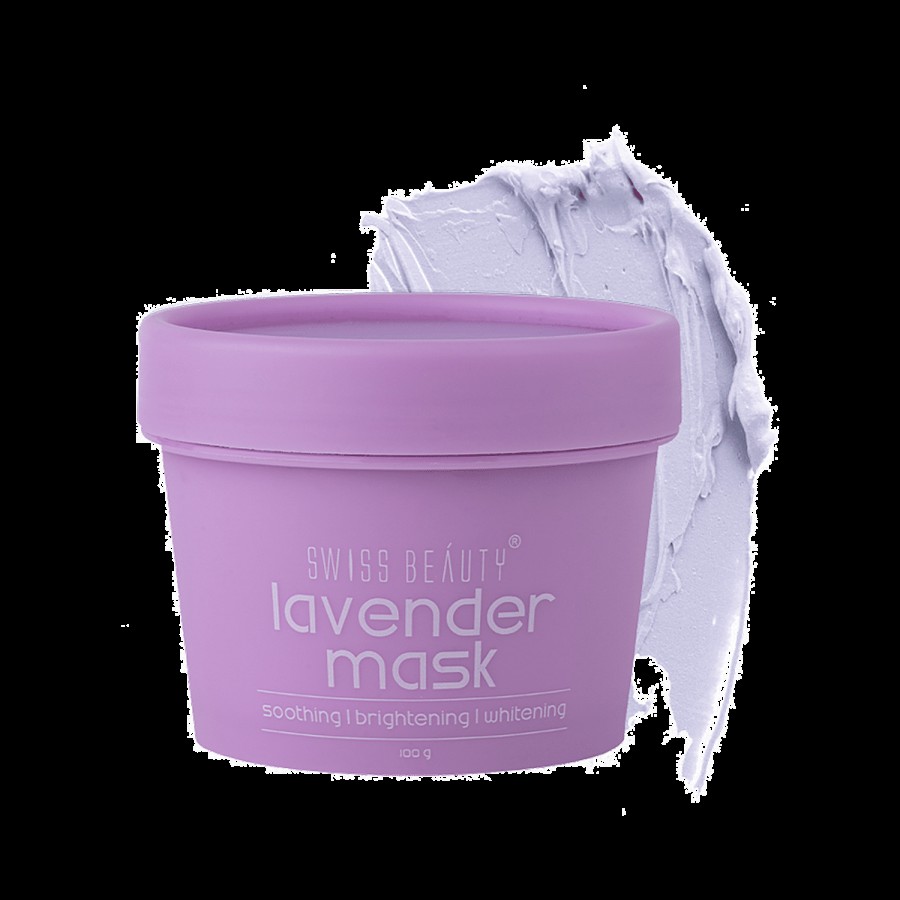 Swiss Beauty Lavender Clay Face Mask - For Brightening & Soothing Results