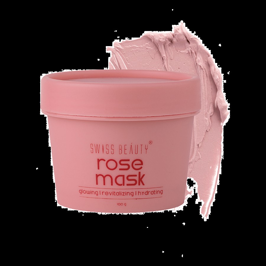 Swiss Beauty Rose Clay Face Mask - For Glow