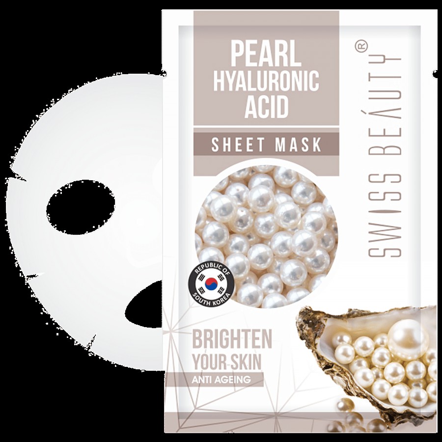 Swiss Beauty Sheet Mask - Pearl Hyaluronic