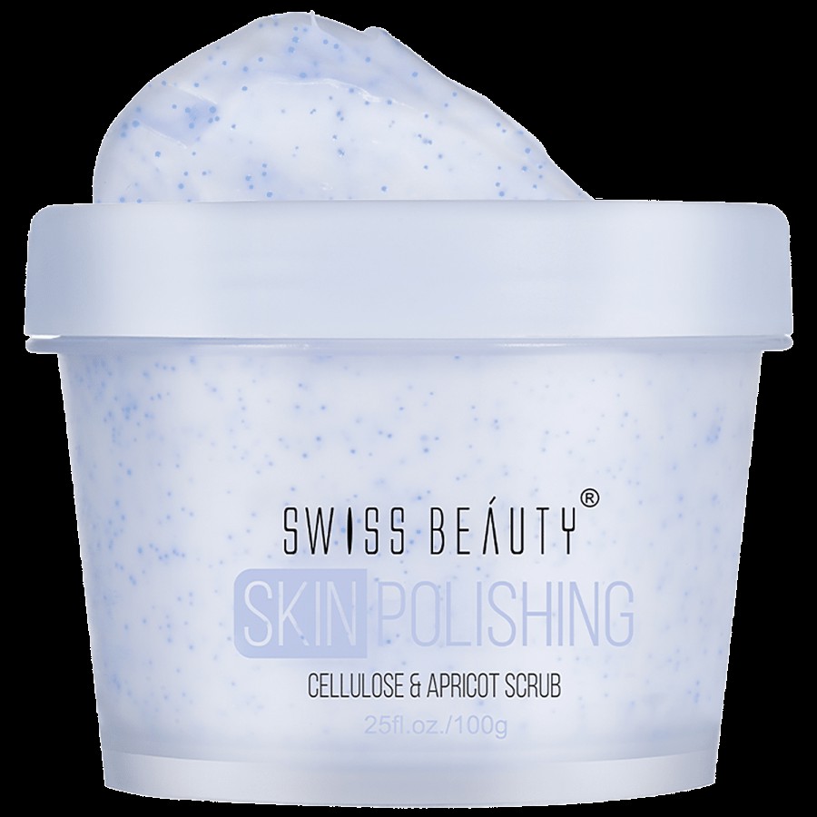 Swiss Beauty Skin Polishing Cellulose & Apricot Face Scrub - Reduces Blemishes