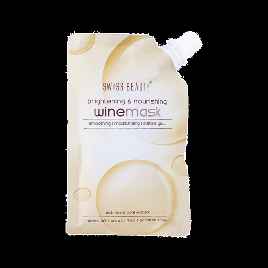 Swiss Beauty Wine Face Mask - With Rice & Oats Extract