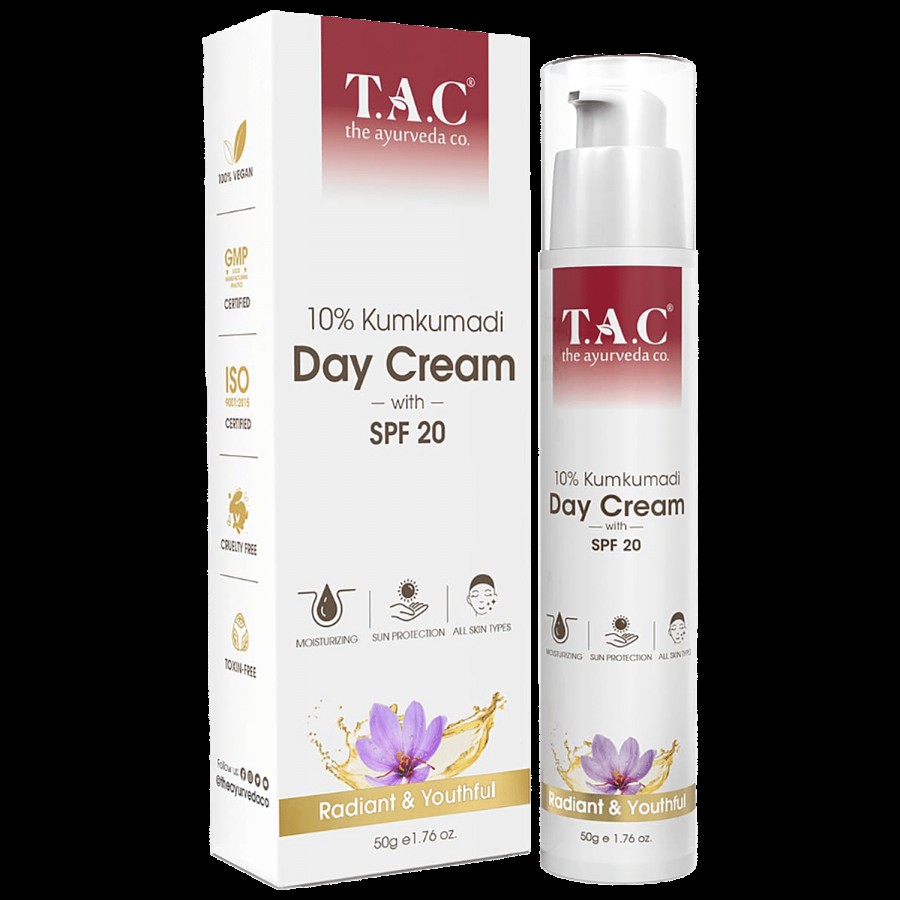 TAC - The Ayurveda Co. 10% Kumkumadi Day Cream With SPF 20