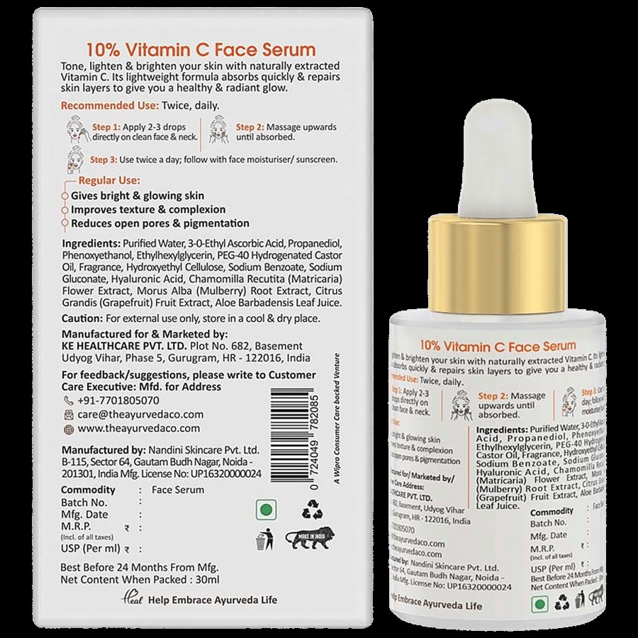 TAC - The Ayurveda Co. 10% Vitamin C Face Serum With Grapefruit