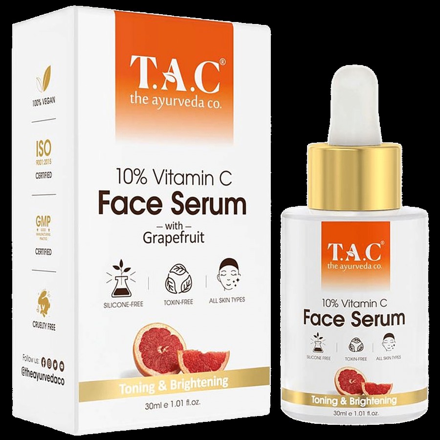 TAC - The Ayurveda Co. 10% Vitamin C Face Serum With Grapefruit