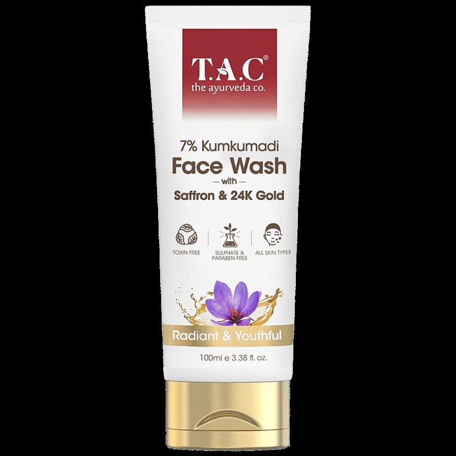 TAC - The Ayurveda Co. 7% Kumkumadi Face Wash With Saffron & 24k Gold