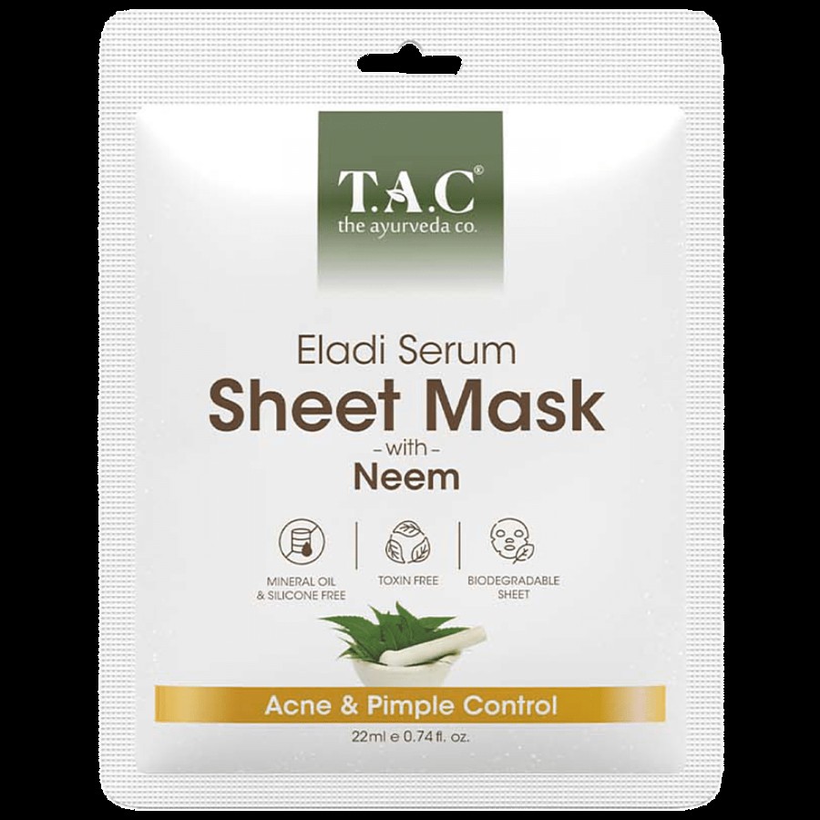 TAC - The Ayurveda Co. Eladi Serum Sheet Mask With Neem