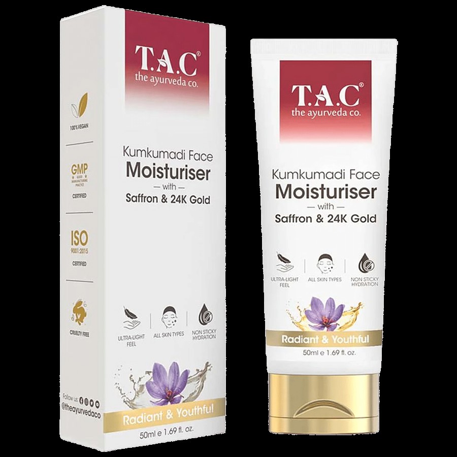 TAC - The Ayurveda Co. Kumkumadi Face Moisturiser With Saffron & 24k Gold