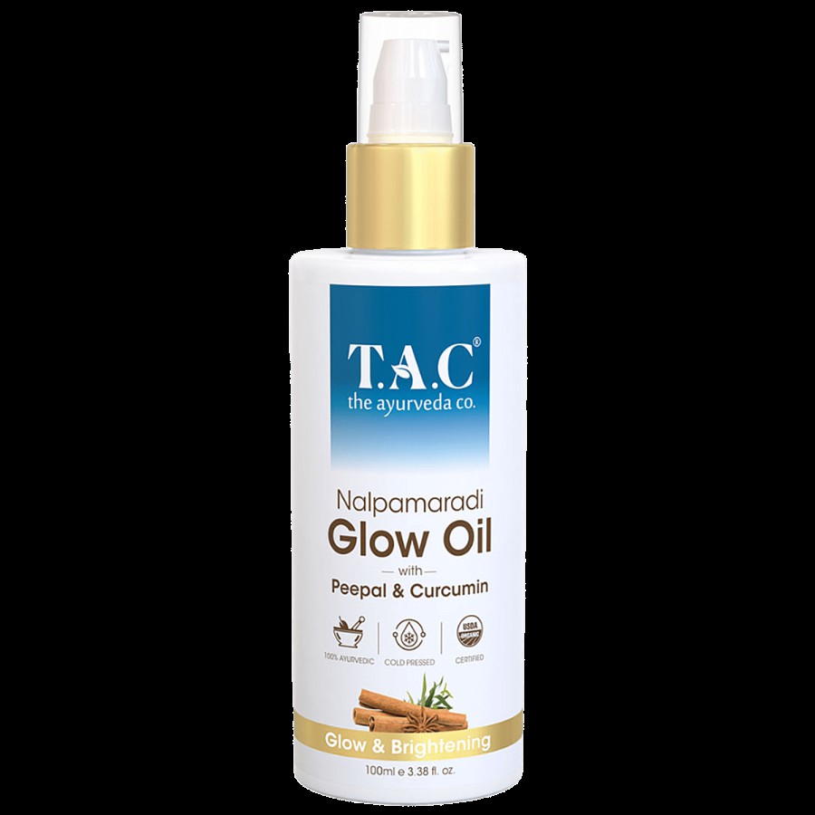 TAC - The Ayurveda Co. Nalpamaradi Glow Oil With Peepal & Curcumin