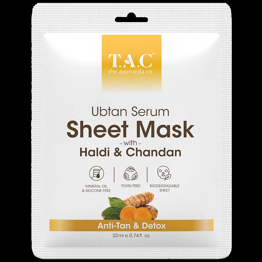 TAC - The Ayurveda Co. Ubtan Serum Sheet Mask With Haldi & Chandan