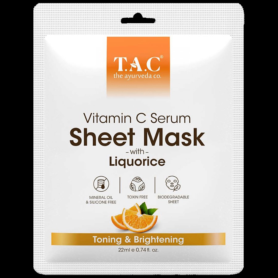 TAC - The Ayurveda Co. Vitamin C Serum Sheet Mask With Liquorice