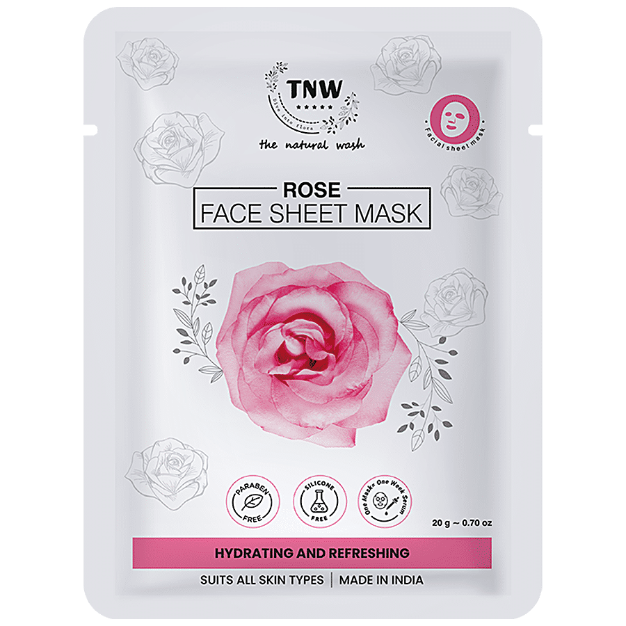 TNW-The Natural Wash Rose Face Sheet Mask - Hydrating & Refreshing