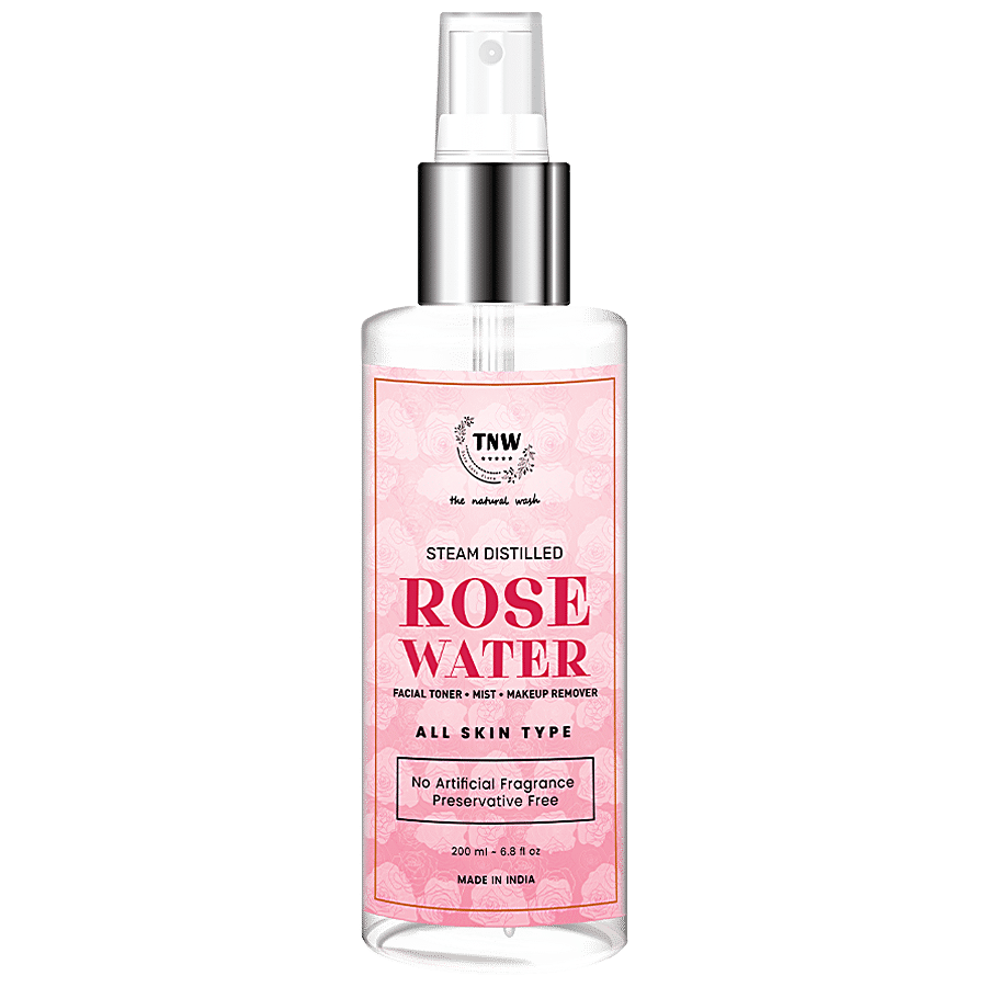 TNW-The Natural Wash Steamed Distilled Rose Water/Mist/Facial Toner - Preservatives Free