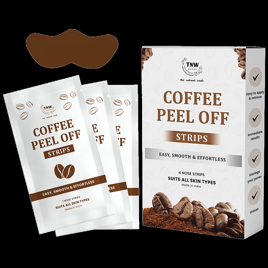 TNW-The Natural Wash Coffee Peel Off Nose Strips - Reduces Blackheads & Whiteheads