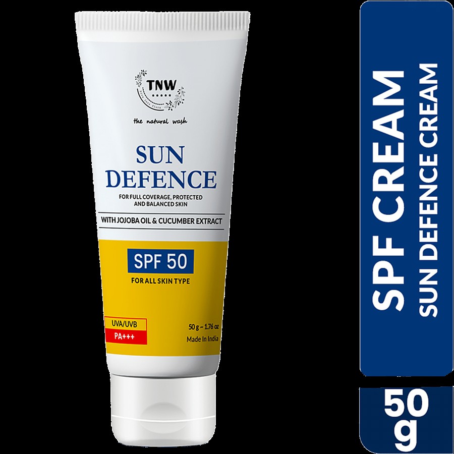 TNW-The Natural Wash Sun Defence Cream - With Jojba Oil & Cucumber Extract