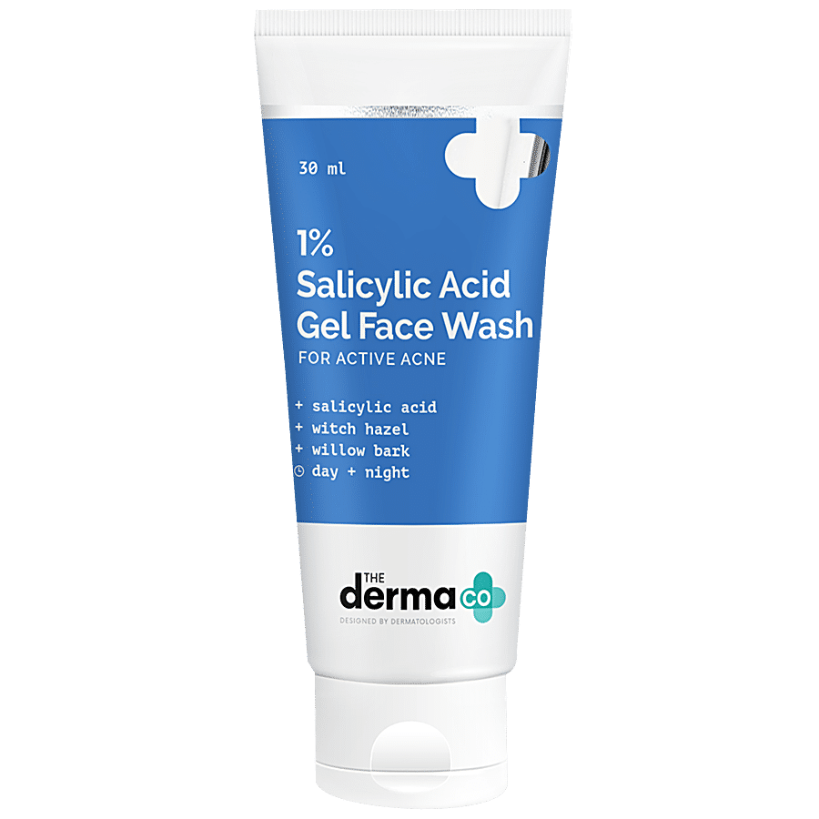 The Derma Co 1% Salicylic Acid Gel Face Wash - With Witch Hazel & Willow Bark