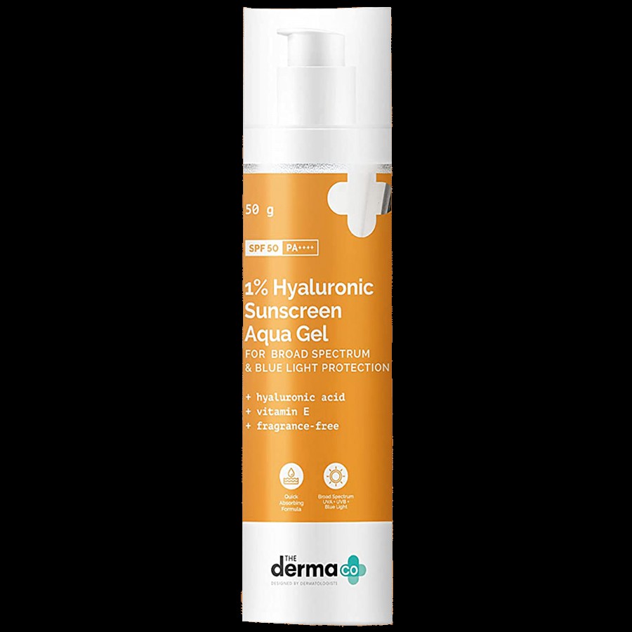 The Derma Co 1% Hyaluronic Sunscreen Aqua Gel - SPF 50