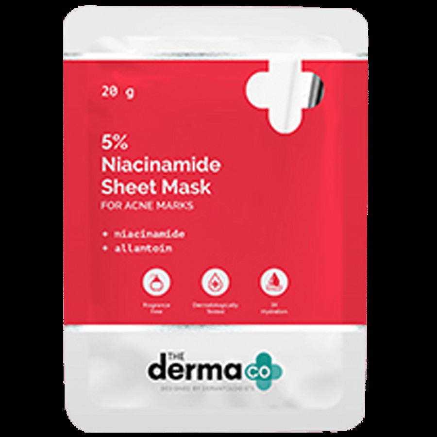 The Derma Co 5% Niacinamide Sheet Mask - With Allantoin