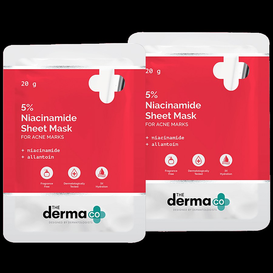 The Derma Co 5% Niacinamide Sheet Mask - With Allantoin