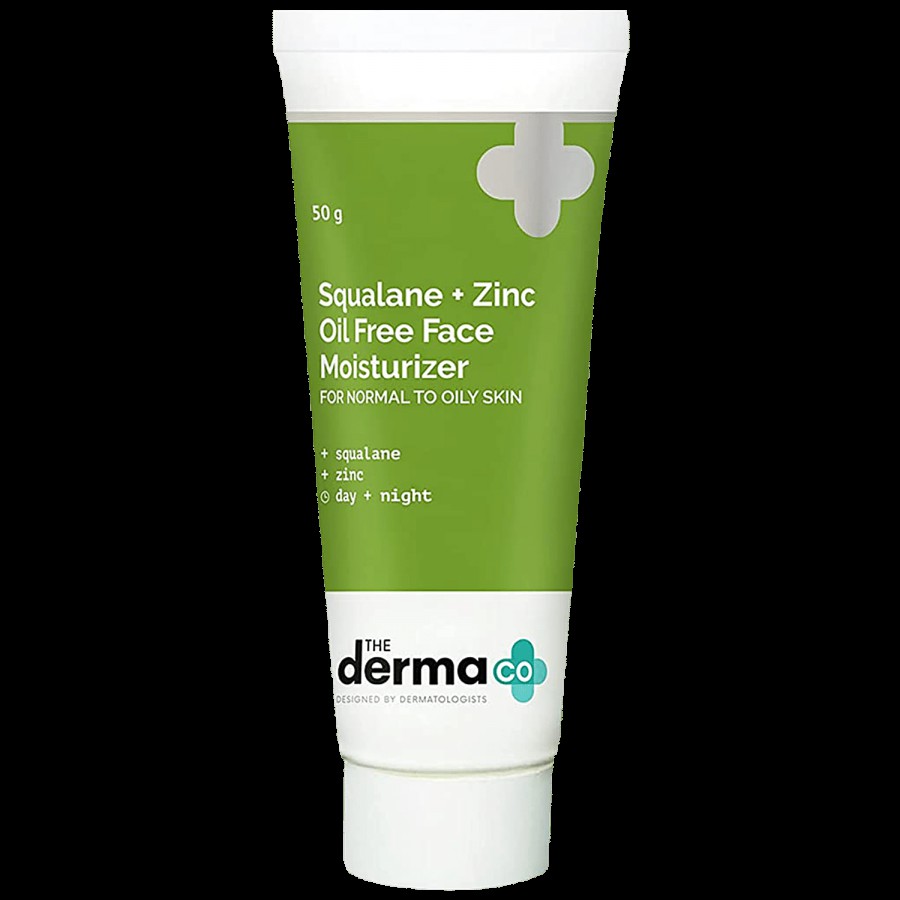 The Derma Co Squalane & Zinc Oil-Free Face Moisturizer - Fights Dryness