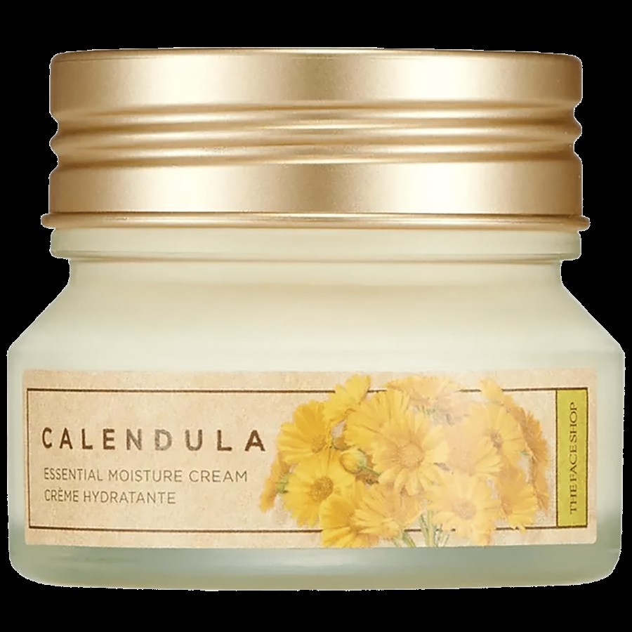 The Face Shop Calendula Essential Moisture Cream - Smoothens the Skin & Softens the Skin