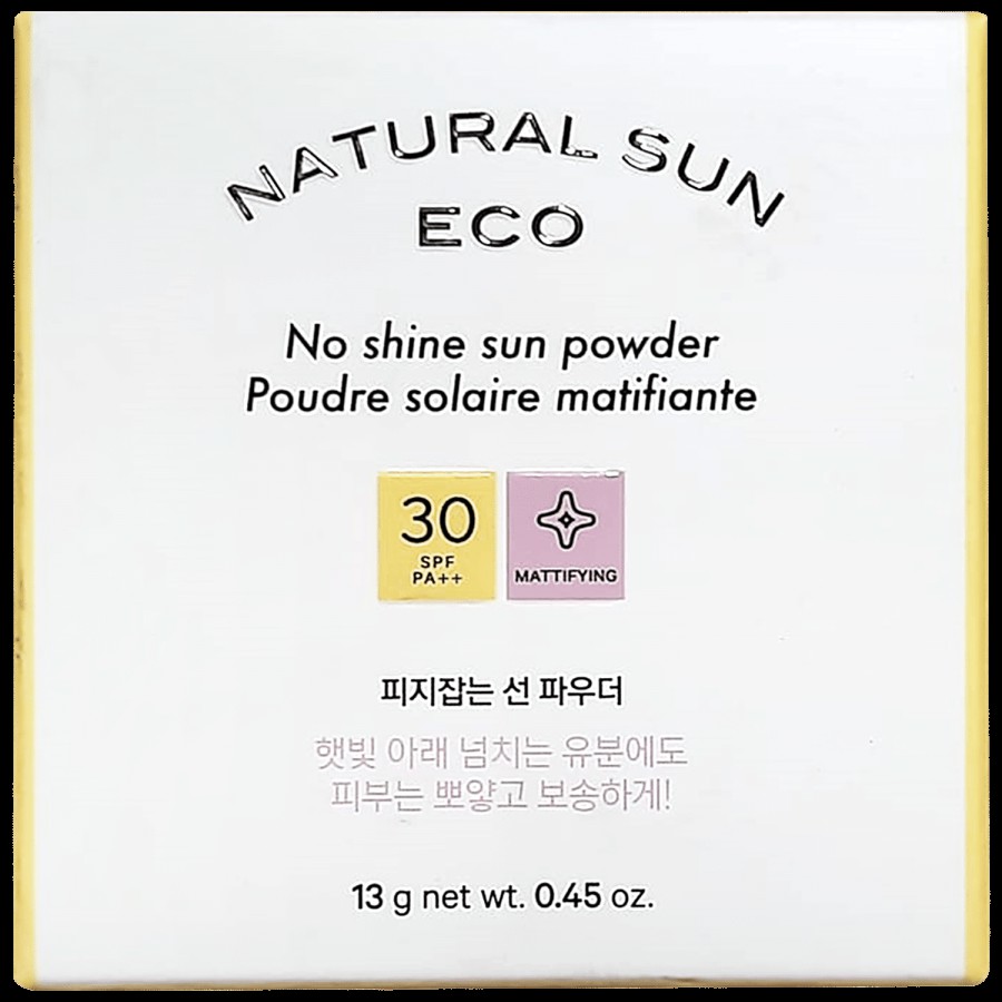 The Face Shop Natural Sun Eco No Shine Powder - Non-Comedogenic