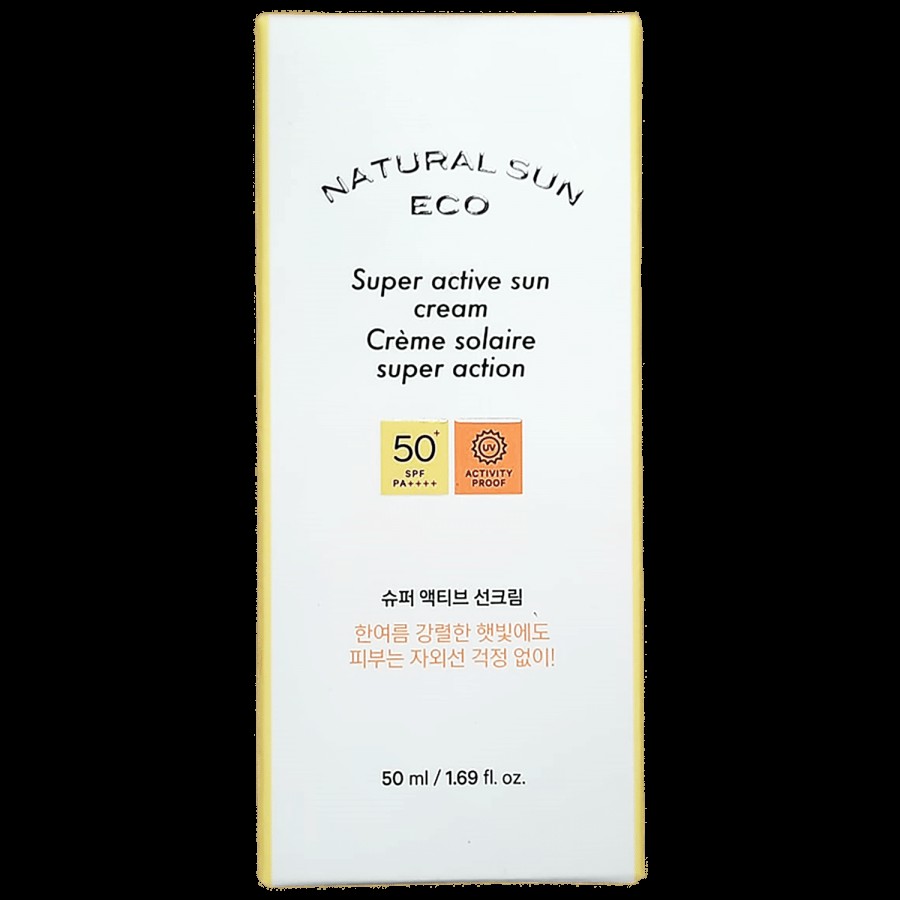 The Face Shop Natural Sun Eco Super Active Cream - Sweat Proof