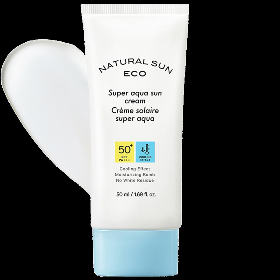 The Face Shop Natural Sun Eco Super Aqua Cream - Controls Unwanted Shine