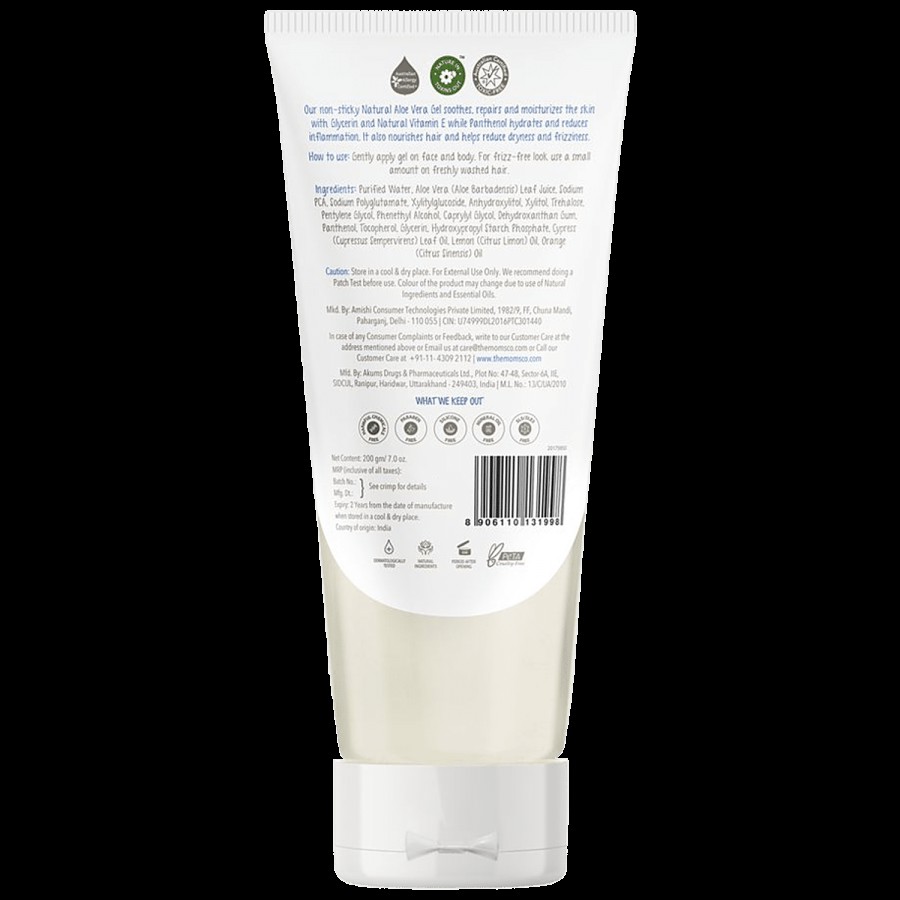 The Moms Co Natural Aloe Vera Gel With Glycerin & Vitamin E - Soothes