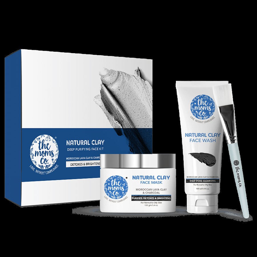 The Moms Co Natural Clay Deep Purifying Face Kit