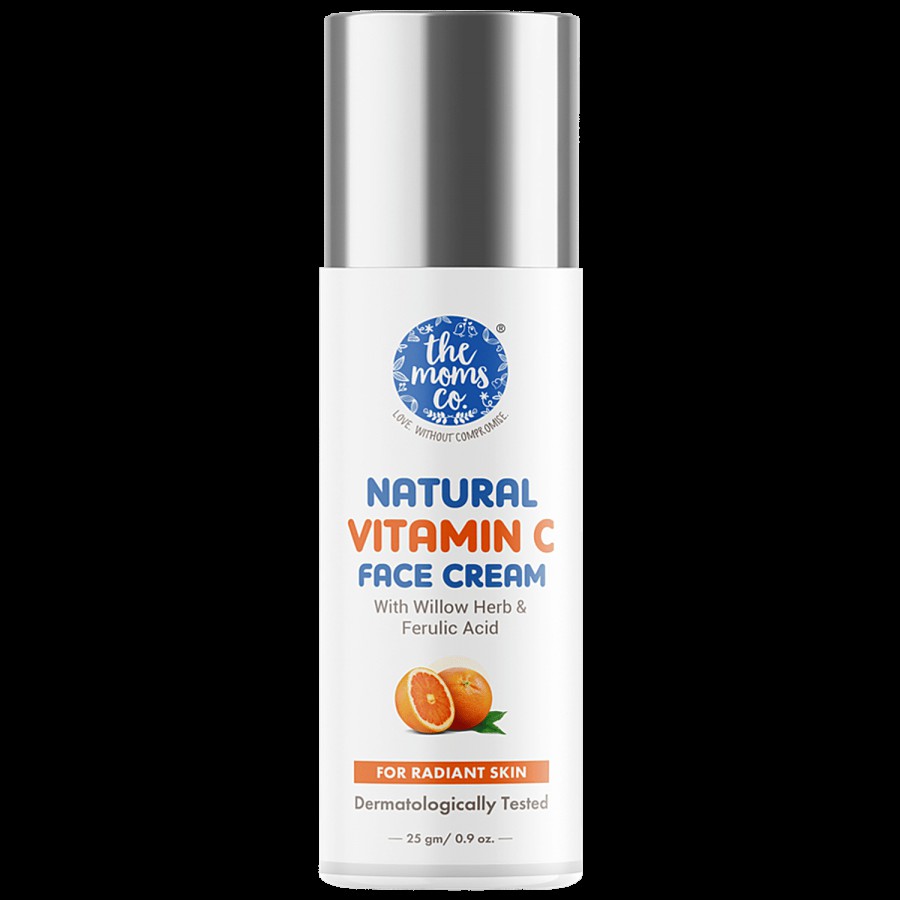 The Moms Co Natural Vitamin C Face Cream - Cleans & Brightens Skin