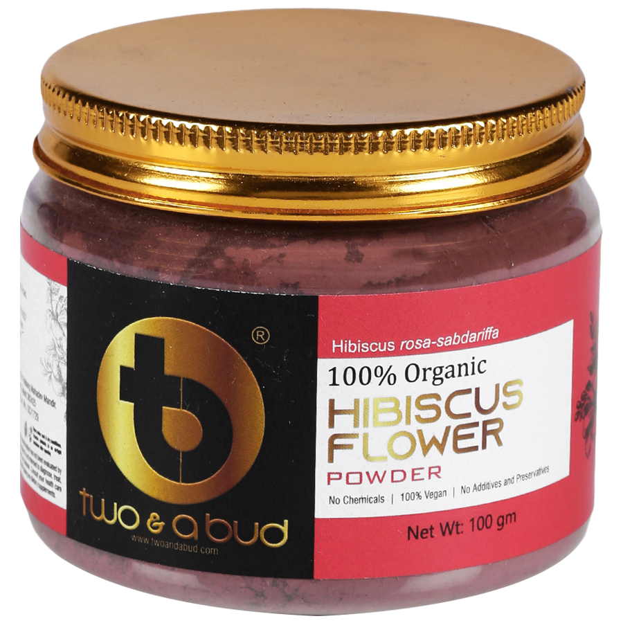 Two & A Bud 100% Organic Hibiscus Flower Powder - Vegan