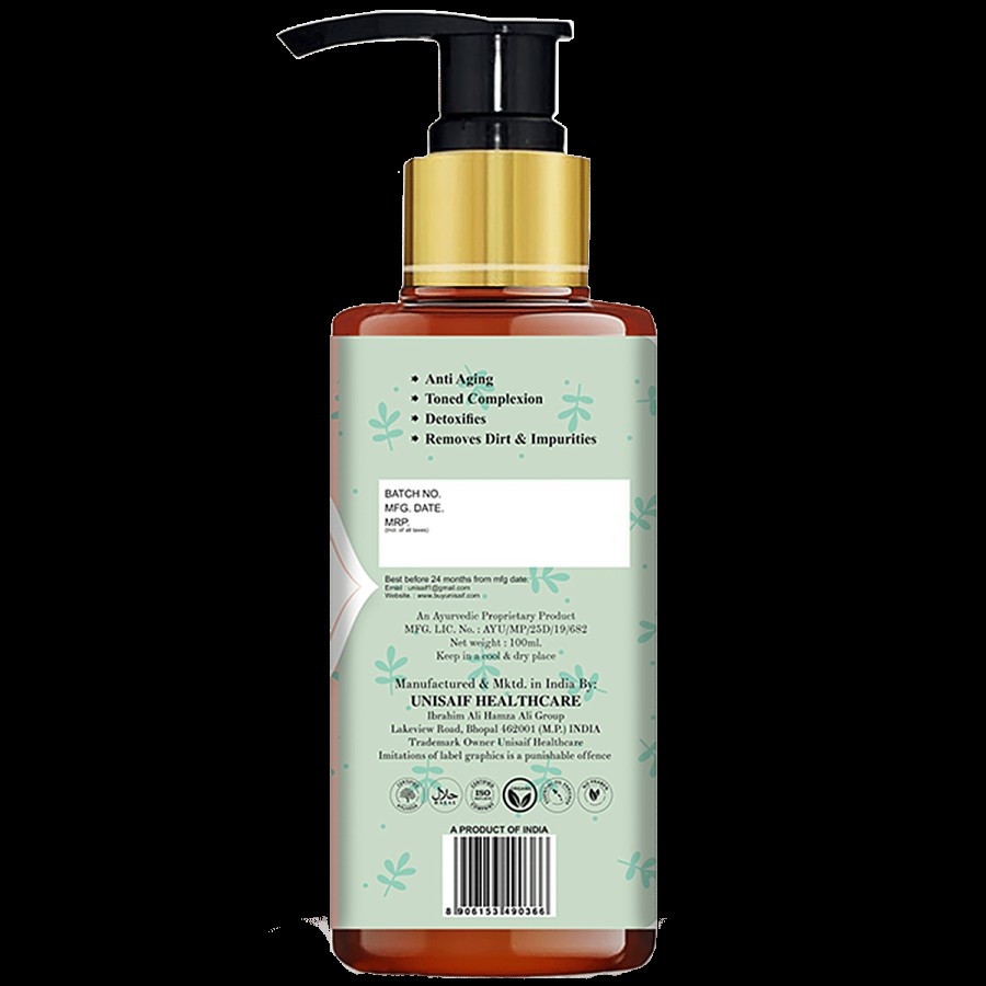 Unisaif Misty Mint Organic Facewash - With Green Tea