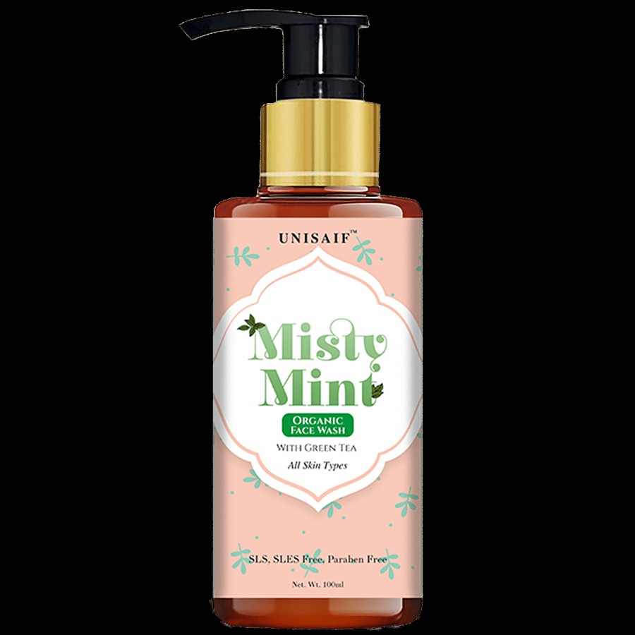 Unisaif Misty Mint Organic Facewash - With Green Tea