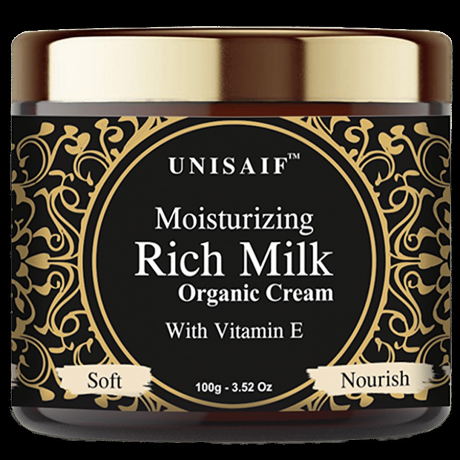 Unisaif Moisturizing Rich Milk Organic Cream - With Vitamin E