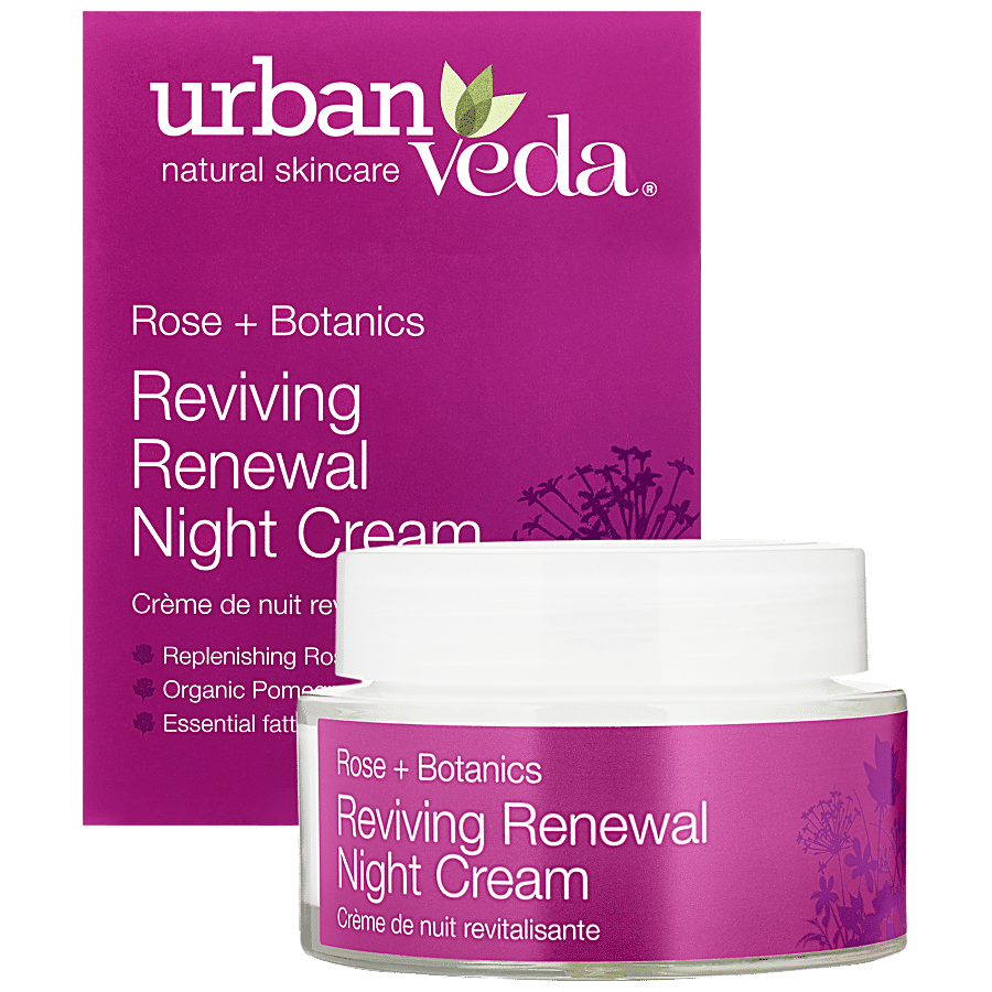 Urban Veda Reviving Renewal Night Cream - Ayurvedic Rose + Botanics